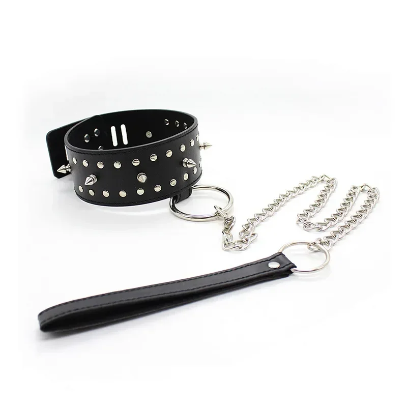 لعبة الكبار الياقات الرقبة حلقة الجنس لعب للنساء منتجات جنسية لعب الأدوار بولي Leather الجلود Bdsm طوق عبودية ضبط النفس الرقيق