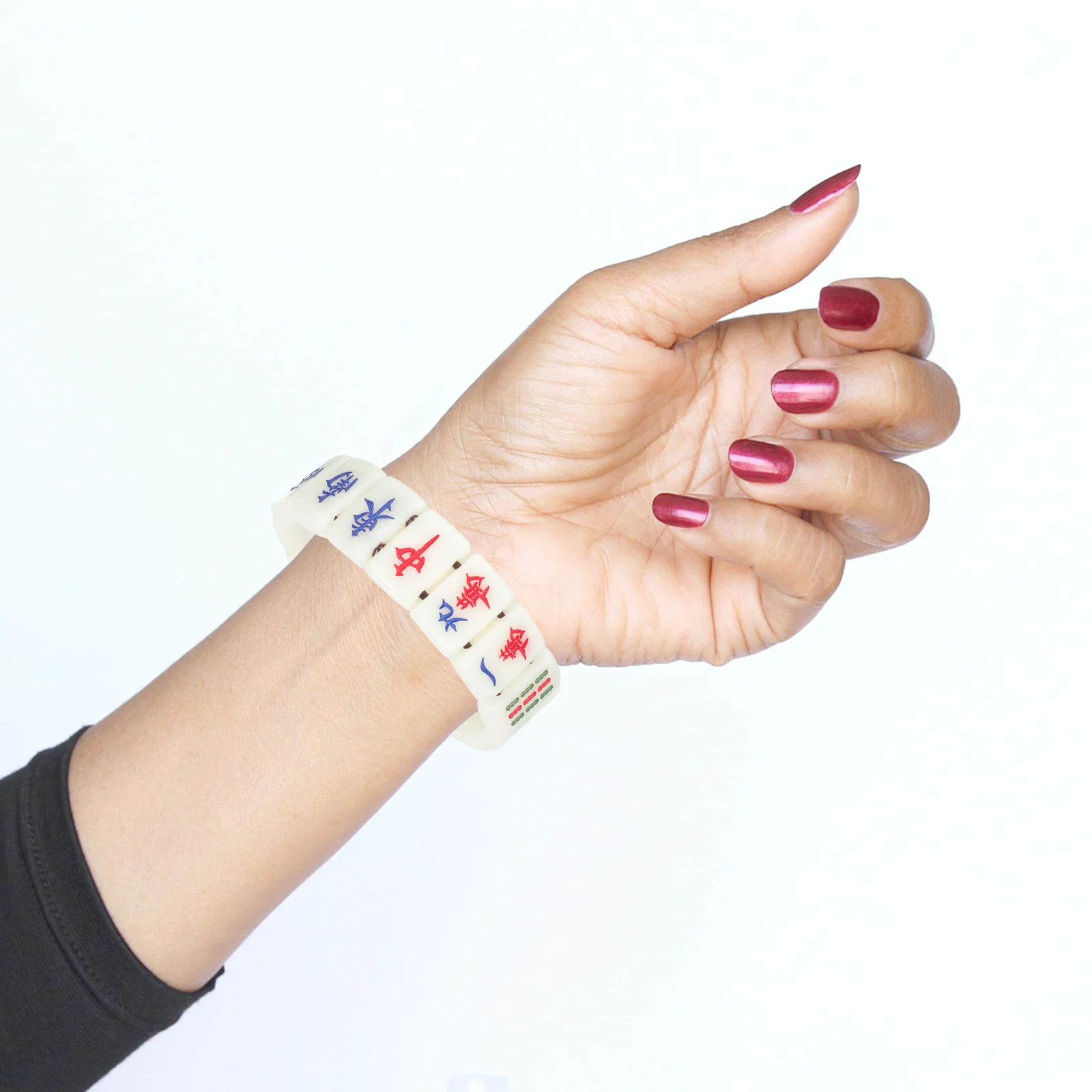 

Mahjong Bracelet Creative Acrylic Stretchy Couple Gift Valentine's Wedding Birthday Anniversary Fashion Wrist Jewelry