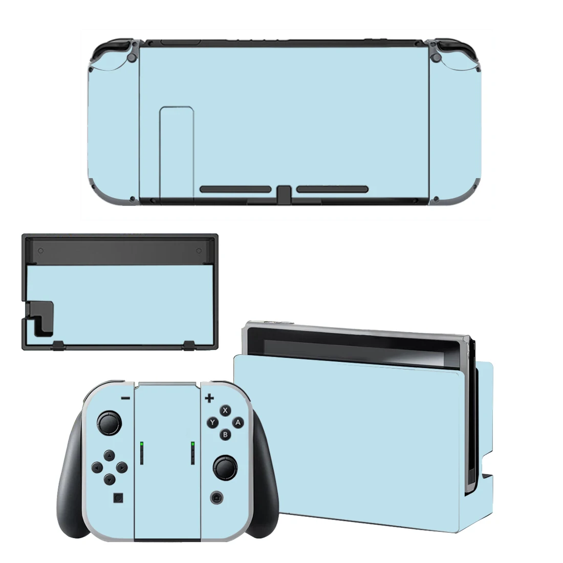 Czysty różowy fioletowy kolor Vinyl Screen pokrowiec ochronny ze skóry naklejka na konsolę Nintendo Switch NS + kontroler + stojak uchwyt Dock skórki — zdjęcie 4