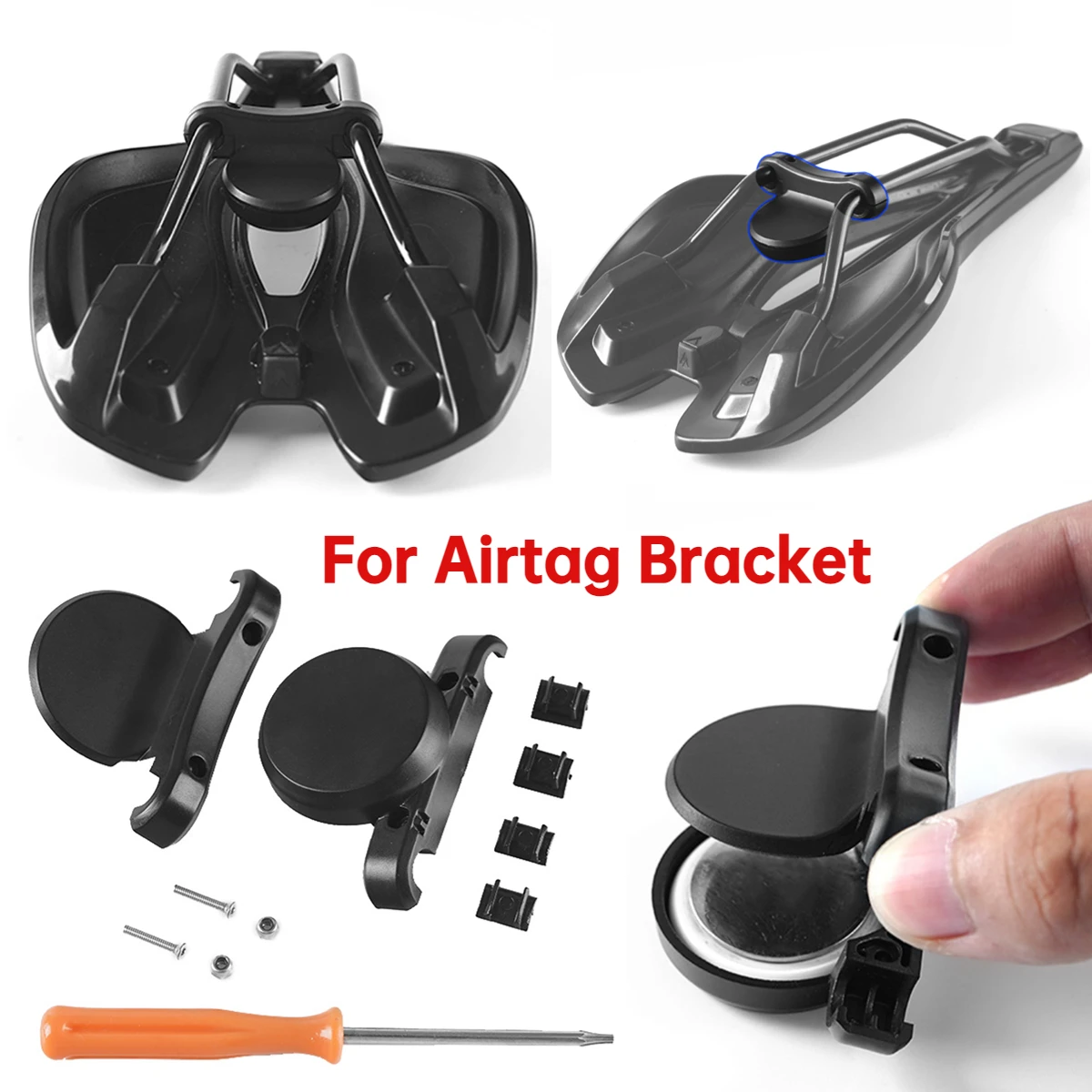 Bike Holder Bracket Protective Shell For Airtag Saddle Mount Anti-theft GPS Tracking Bicycle Water Bottle Mount Protective Slelf