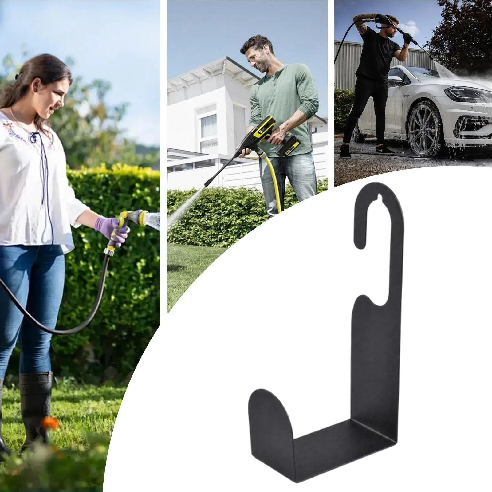 Water Hose Holder Carbon Steel Weather Resistant Over Tap Rack Metal Hose Storage Rack Outdoor For Outdoor Garden Courtyard