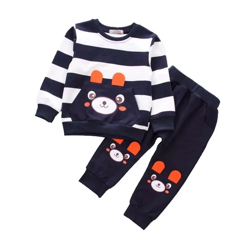 New Spring Autumn Baby Girl Clothes Infant Boys Outfits Children T-Shirt Pants 2Pcs/Sets Toddler Casual Costume Kids Tracksuits