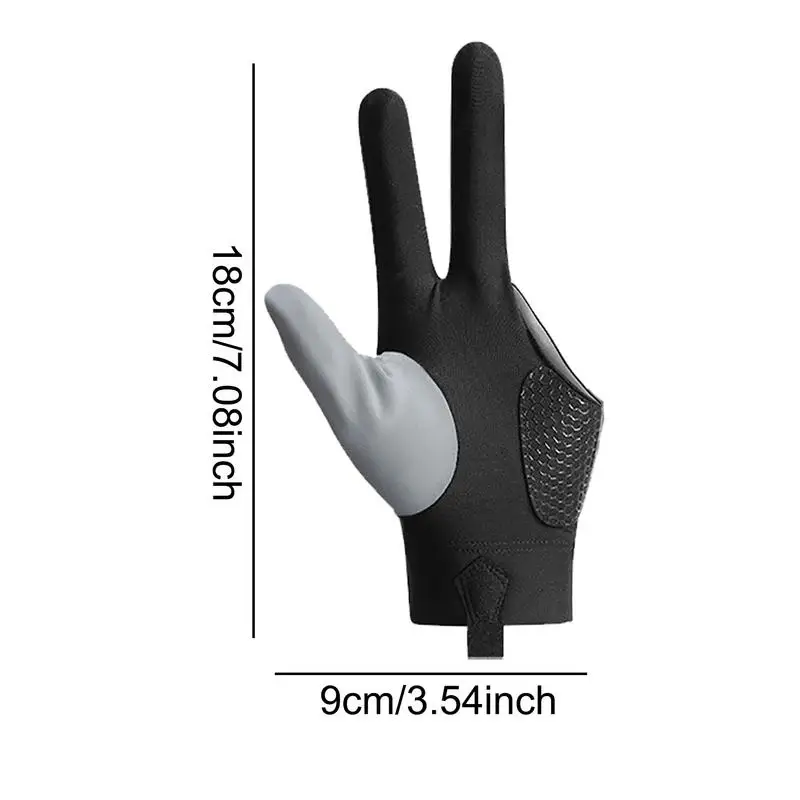 Billiard Three Finger Gloves Elasticity Snooker Billiards 8 Balls 9balls Gloves Billiard Amateur Training Gloves Accessories