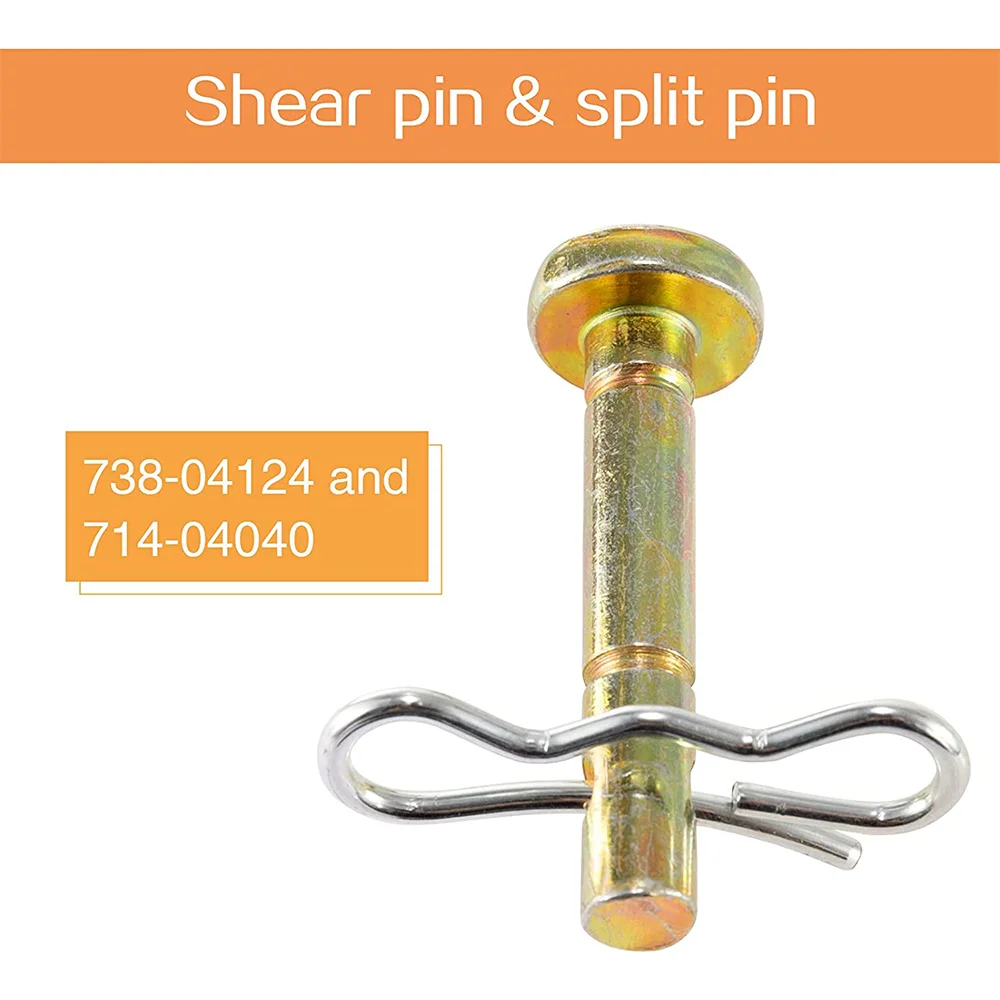 

COME, 10 шт. срезные штифты + 10 шт. шплинты для снегоочистителя-738-04124 и 714-04040, замена для снегоочистителей MTD