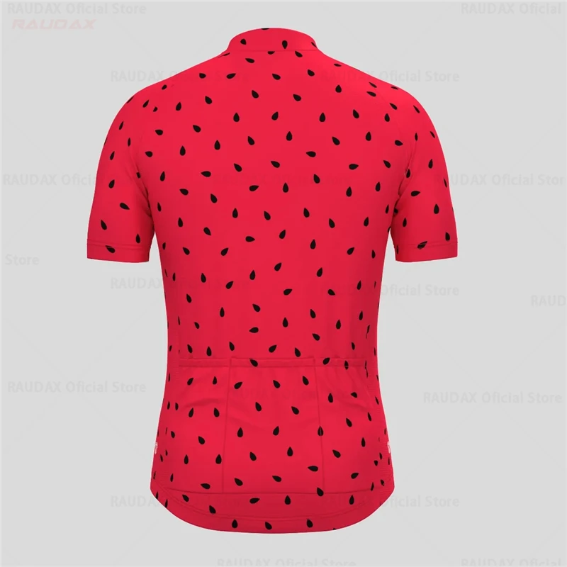 Men Cycling Jersey Set Watermelon Summer Short Sleeve Breathable MTB Bike Cycling Clothing Maillot Ropa Ciclismo Uniform Suit