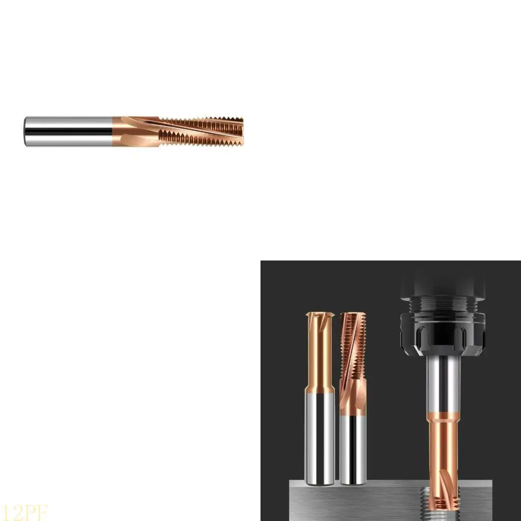 12PF Thread Mill Cutter Tungstenic Metal Single/Full Tooth Milling Cutter Metric