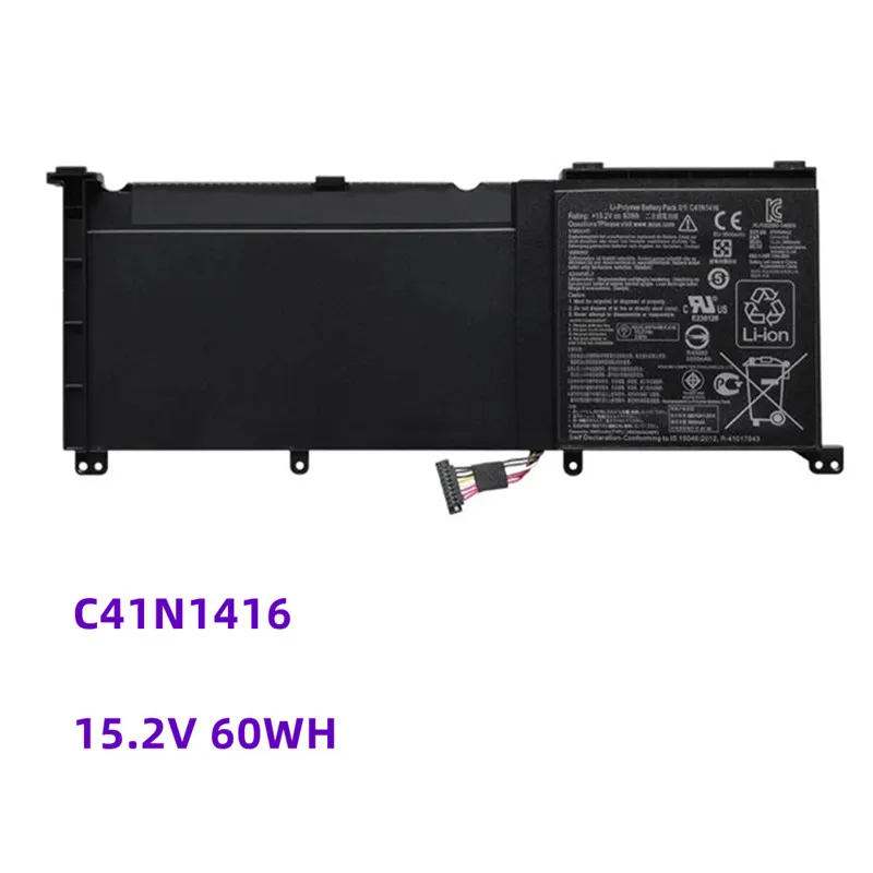 C41N1416 15.2V 60WH Laptop Battery for ASUS ZenBook Pro G501 G501J G501VW G501VJ G501JW G601J N501J UX501LW N501L UX501J Series