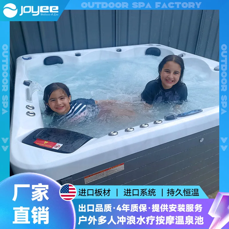 Outdoor Portable PVC Massage Bathtub With 40 Jets Constant Temperature Heating Up To 20gal Capacity