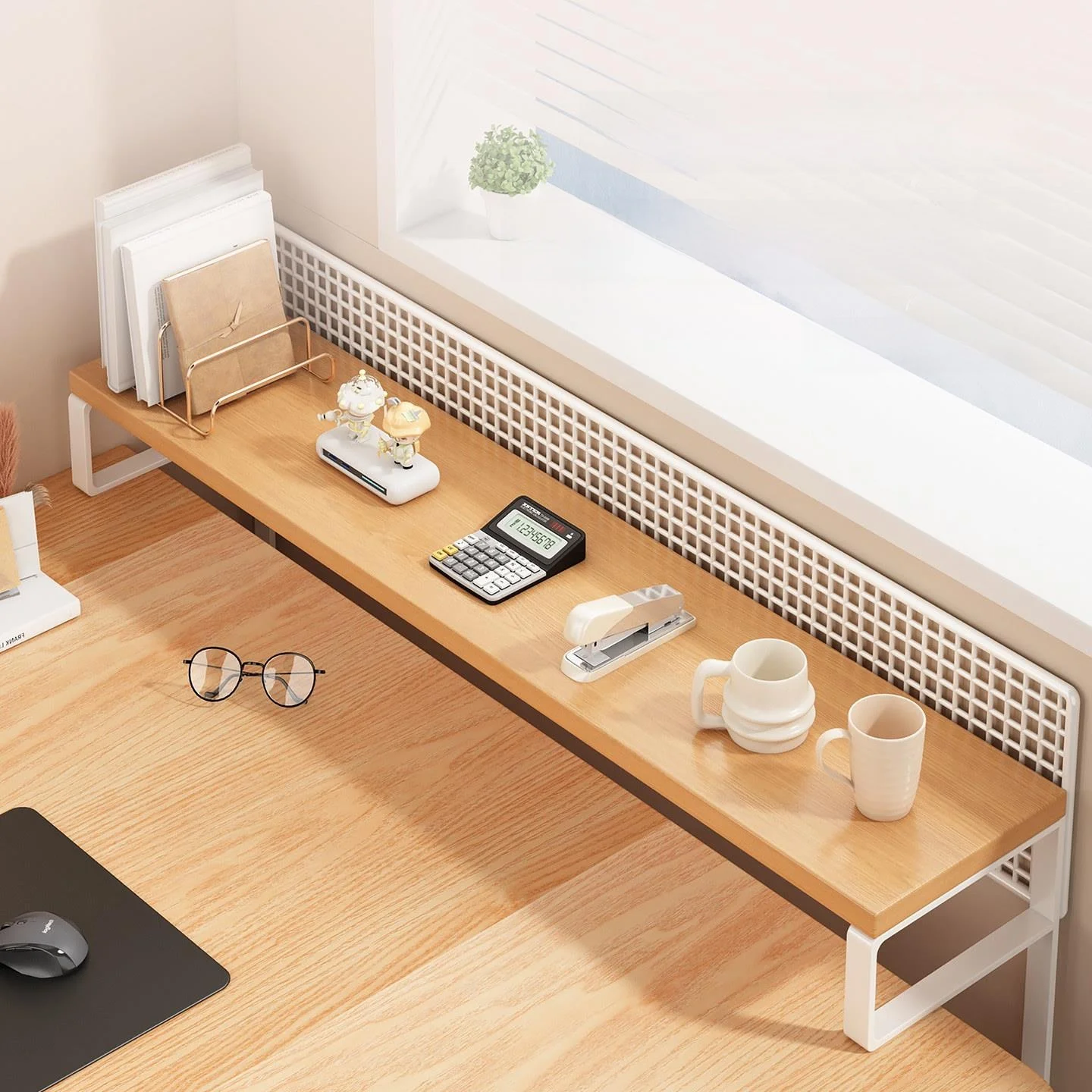 Simple Office Desk  Extension Bracket Partition Children's Study Table  Bar Home Use Metal Storage Shelf Holder