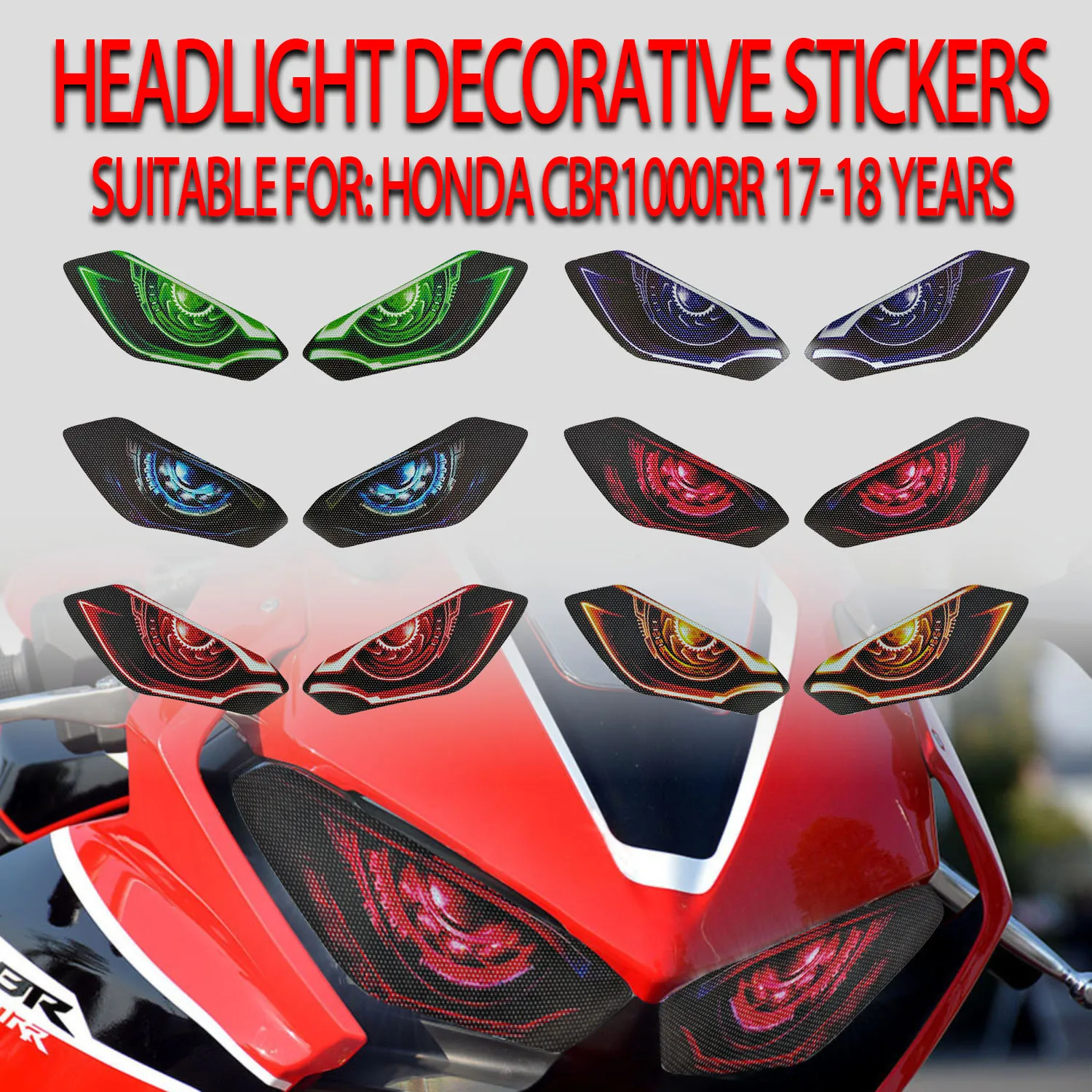 

Applicable to Honda XADV1000RR 17-19 modified new headlight protective film lamp decorative sticker