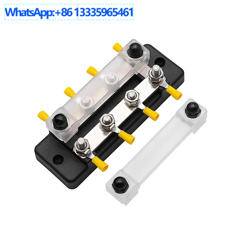 Vehicle and ship accessories Double row 2-way bus 2M4 terminal 6M4 wiring screw 48V150A distribution bus modification