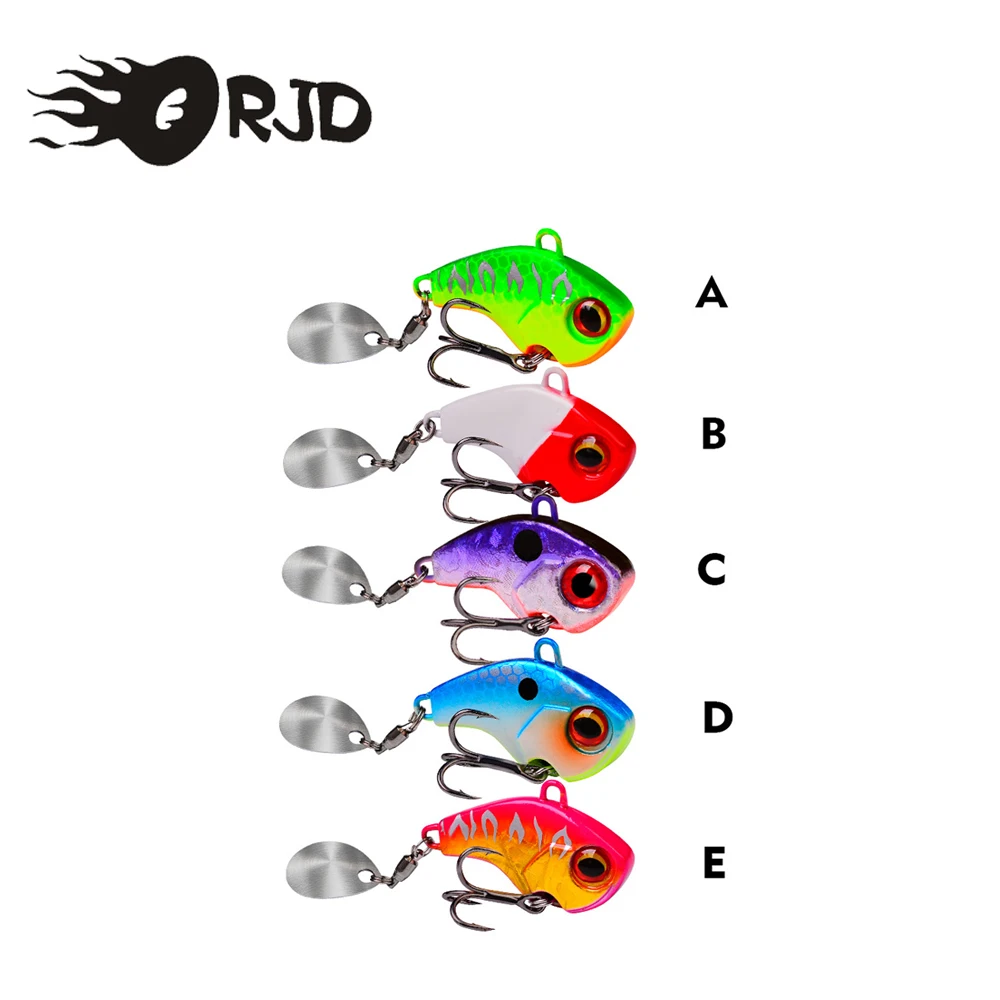 

ORJD Fishing Lure Spinner Metal ViB Wobbler Hard Bait 6g 10g 15g 21g 28g Spoon Baits Jigs Rotating Sequin Fishing Tackle Pesca