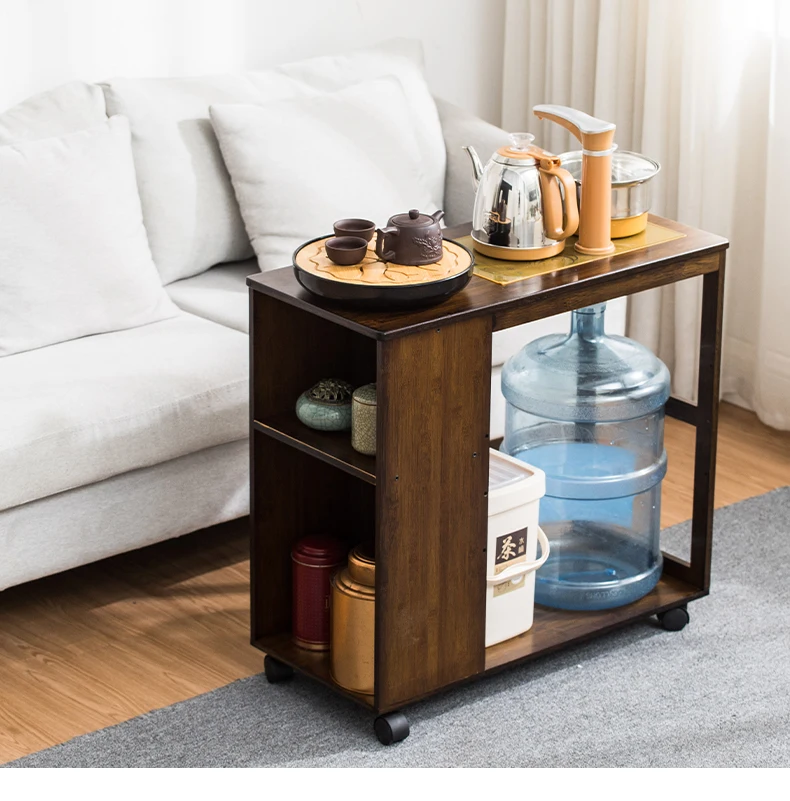 

Mobile tea table, living room corner, tea shelf, household light luxury, small storage, side cabinet