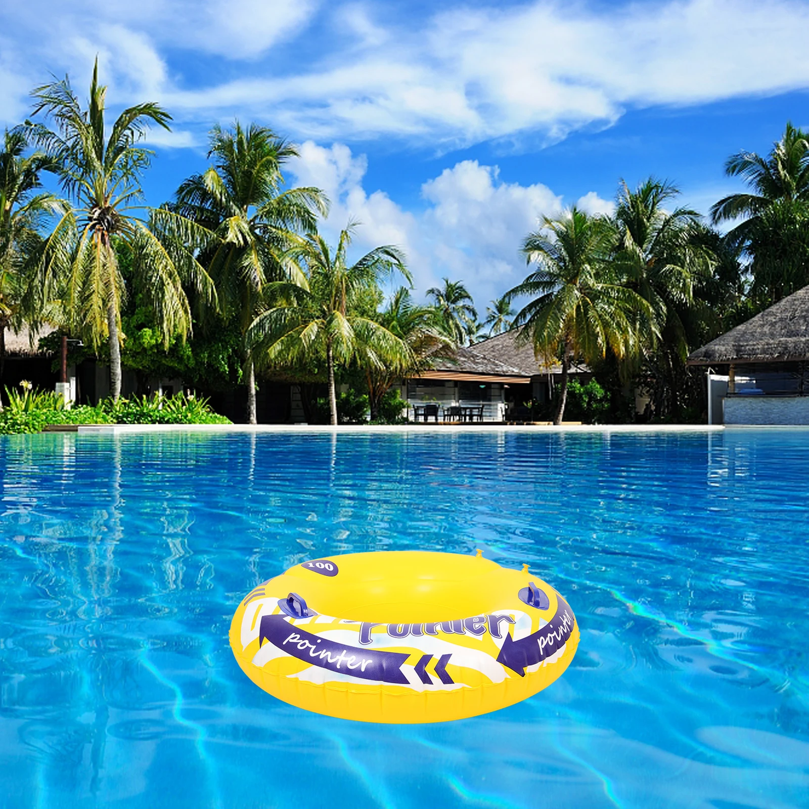 

Double 100CM PVC Swim Ring Portable Float Thicken Adults Summer Inflatable Sealing Anti Leaking Pool Fun