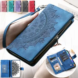 Leather Flip Case For Samsung Galaxy S23 Ultra S22 S21 Plus S20 FE S10 S9 S8 Note 20 10 9 8 Card Slot Wallet Embossing Bag