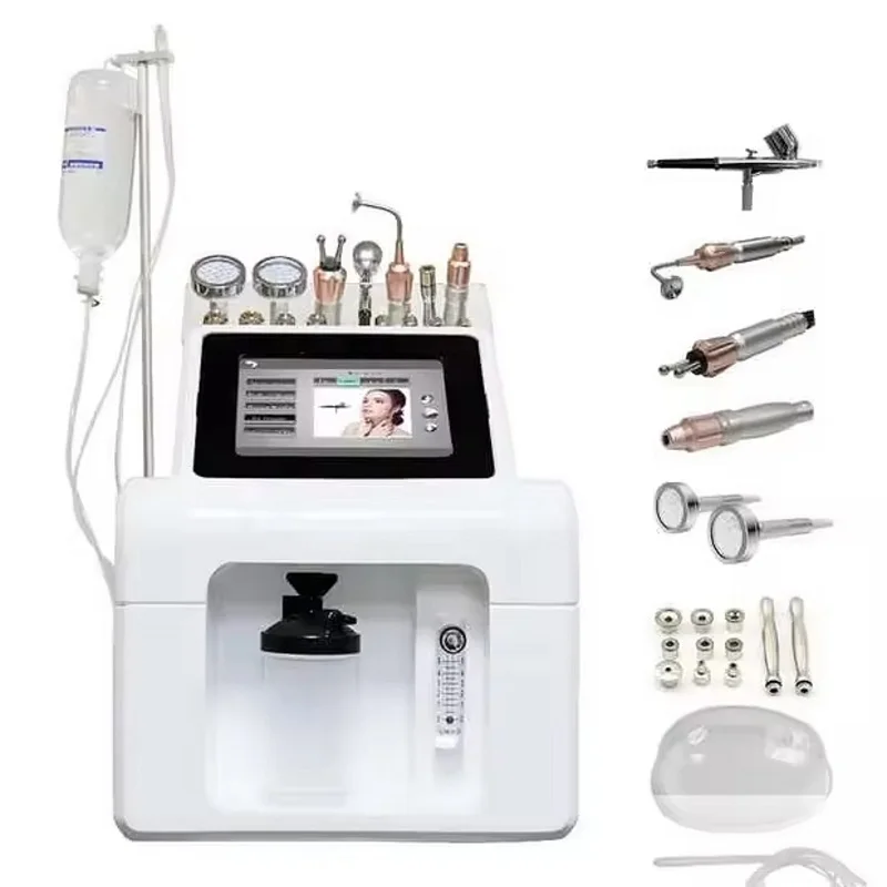 Máquina Hydra 9 en 1, dermoabrasión de diamante y oxígeno, máquina de eliminación de cabeza negra al vacío, eliminador de arrugas, tratamiento de acné, eliminación de pigmentos