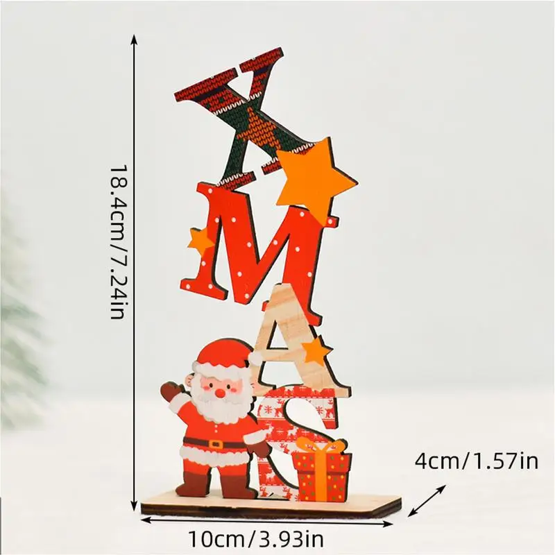 Wooden Christmas Table Decorations Wooden Santa Ornaments Santa Christmas Decorations Large Snowflake Ornament New Year