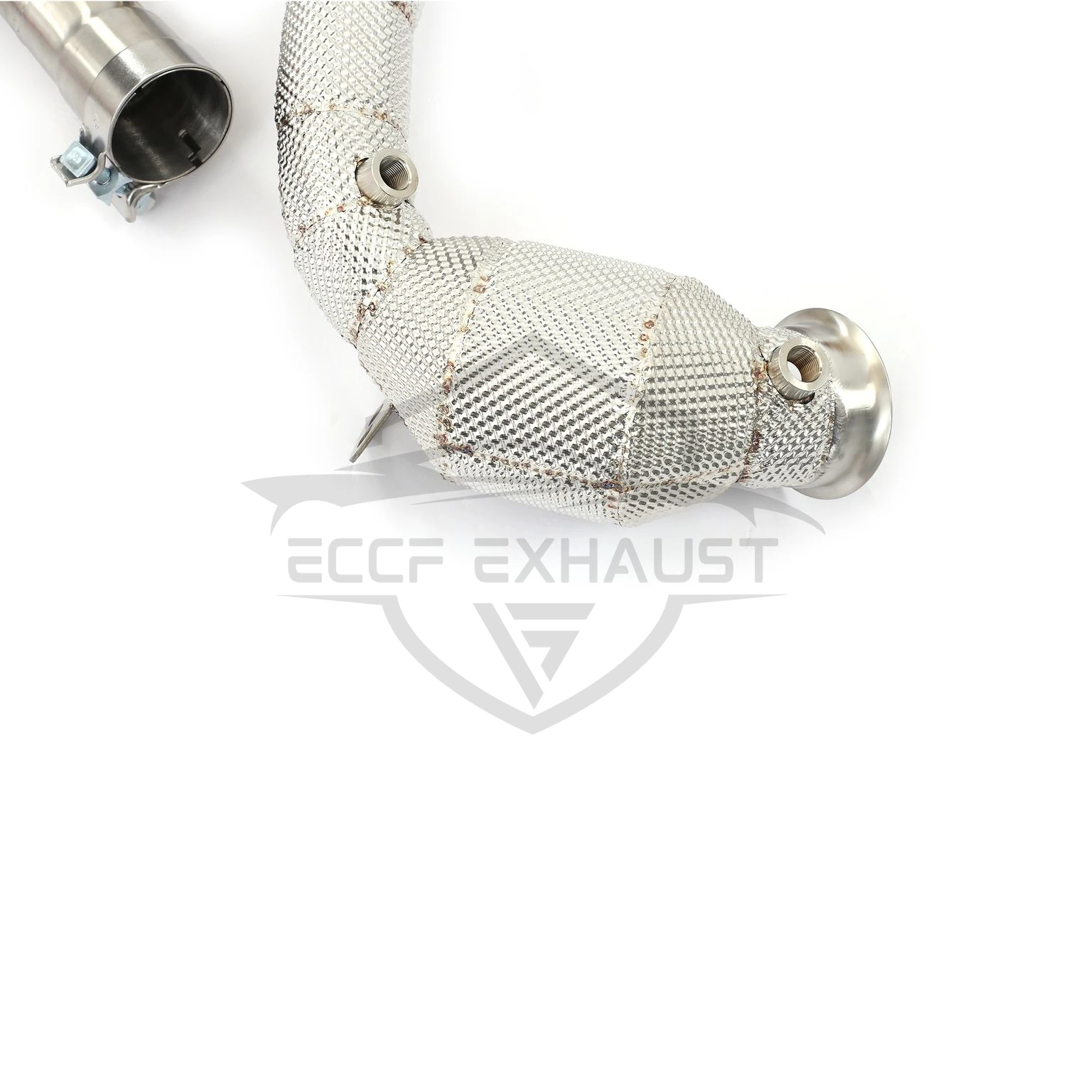 

ECCF Sporty Downpipe with Heat Insulation For Mercedes E63S E63 AMG Aggressive Sound Plug and Play Upgrade Performance