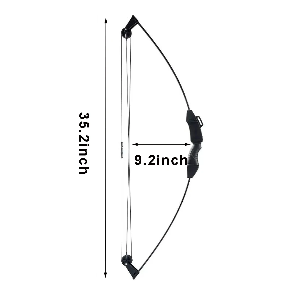 Youth Compound Bow and Sucker Arrow Set for Children Junior Archery Training Outdoor Parent-Child Shooting Game 18lbs 35inch