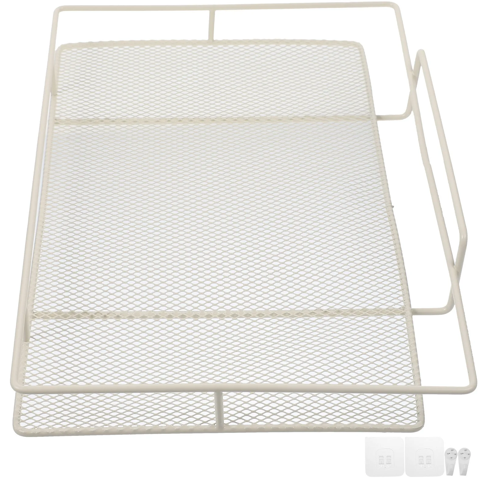 رف توجيه مثبت على الحائط مادة حديدية بدون حفر رف تخزين جداري حامل صندوق كابل قدرة تحمل قوية تخزين منزلي #4