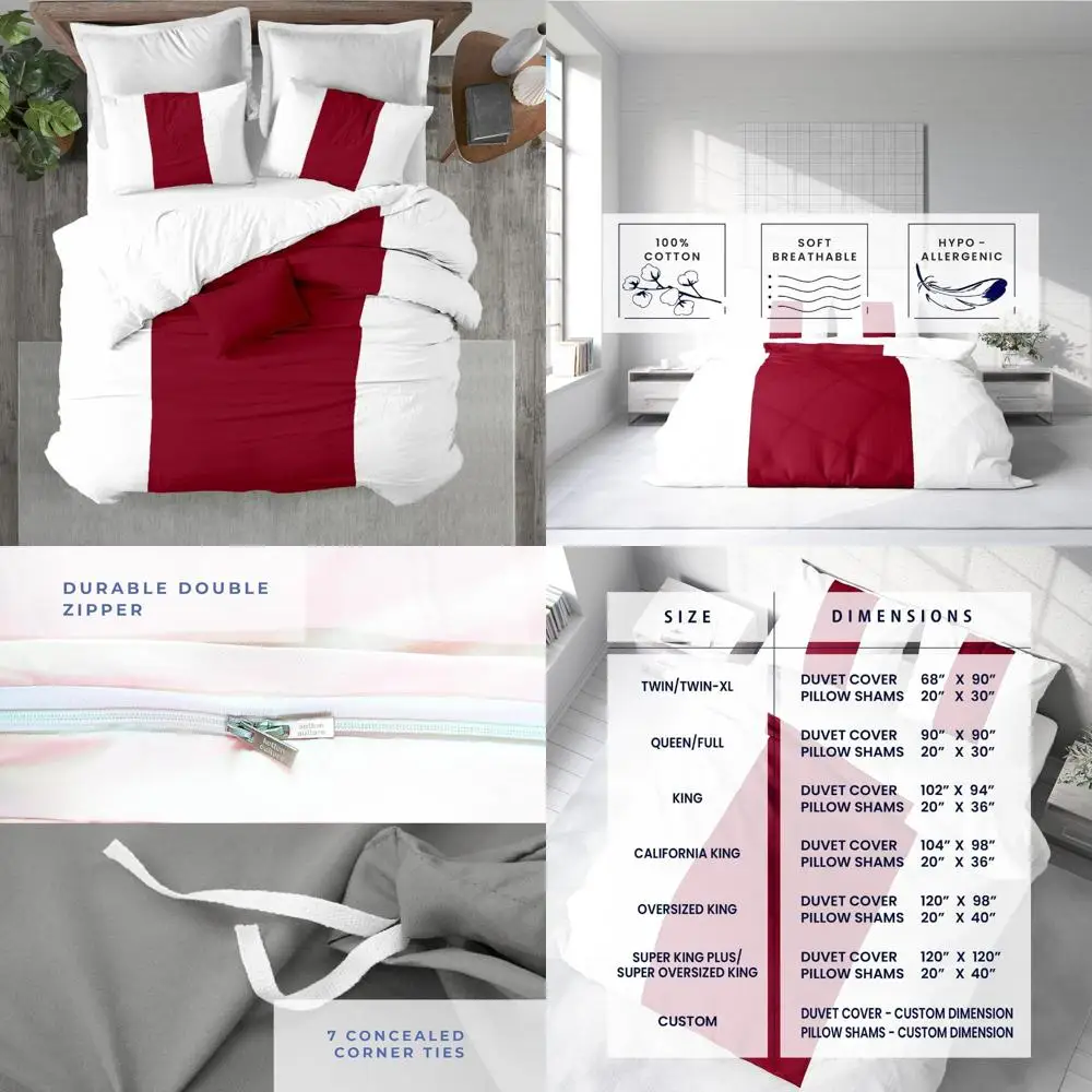 

California King Size Duvet Cover Set - 100% Egyptian Cotton Sateen, 600 Thread Count, Ultra Soft, Premium Quality, Durable Beddi