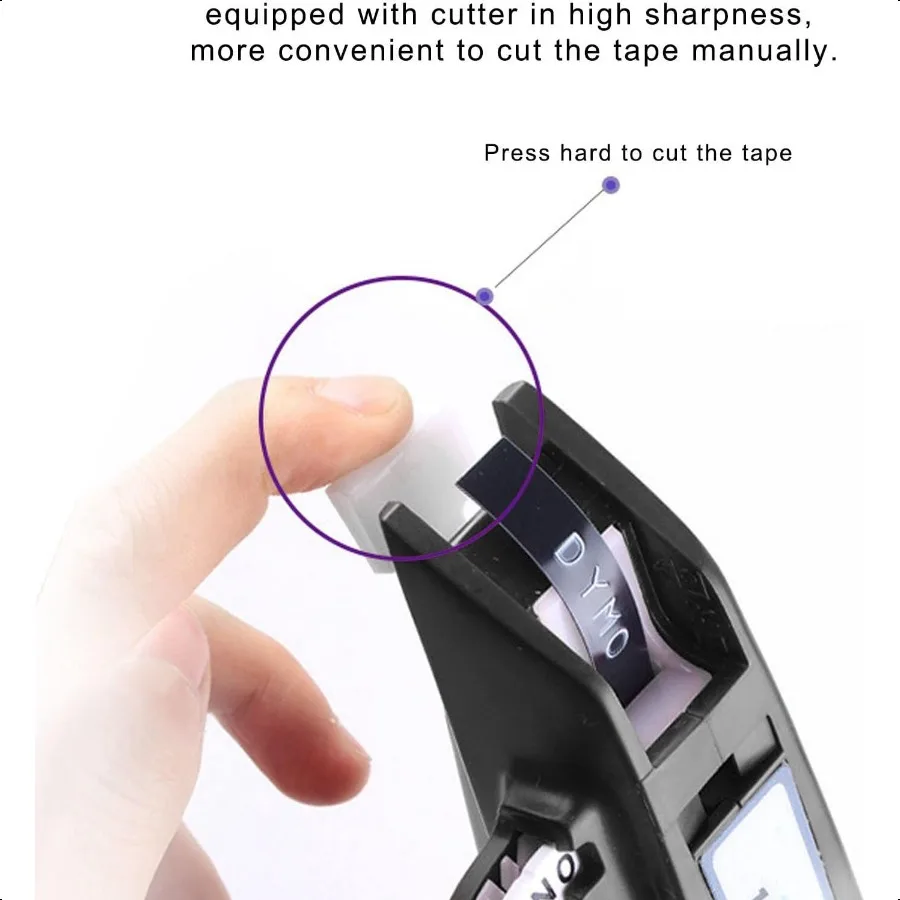Eming Label Maker Clear Number Letter Mini Label Printer with Cutter No Ink Handheld Small Labeler hine for 6mm to 9mm Tape for