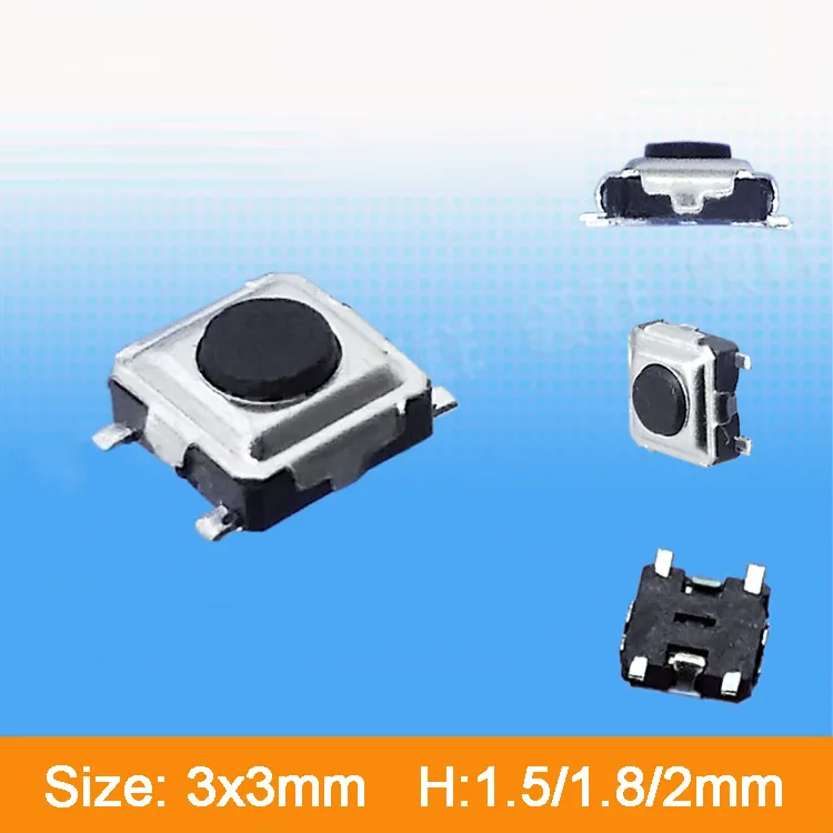 3*3*1.5MM Touch Switch Patch Pins Switch Micro Button 3x3mm DC12V