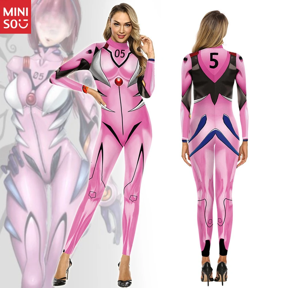 

Miniso 2025 New EVA Gospel Warrior Cosplay Jumpsuit Women's Stage Performance Jumpsuit