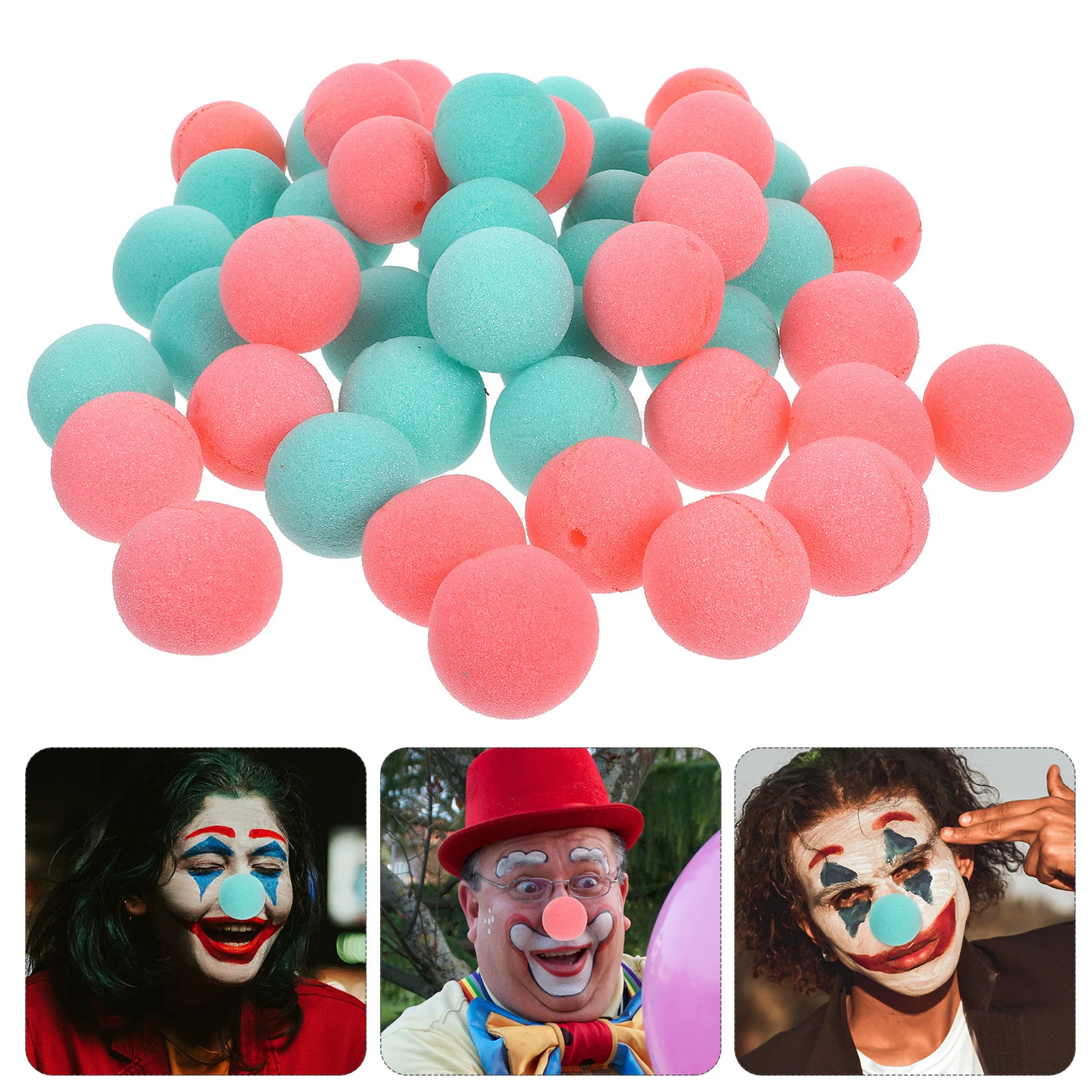 

40pcs Clown Nose Props Small Sponge Nose For Cosplay Carnival Party Circus Decorative Wear Resistant Lightweight Novelty Funny