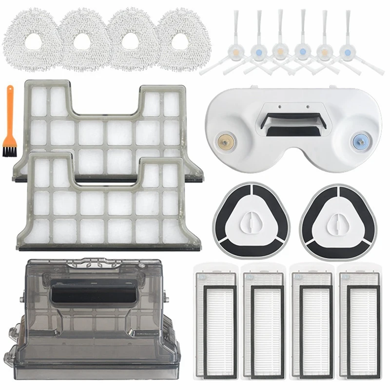 Kit de accesorios para Robot aspirador Narwal T10 J1 J2, filtro, paño de mopa, módulo de barrido y fregado, caja de polvo, 21 Uds.