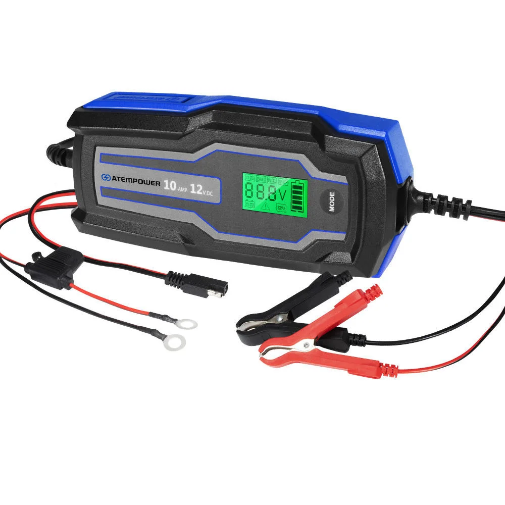 ATEM POWER 10A 6V 12V Automatic AGM GEL Car Truck AC to DC Battery Charger