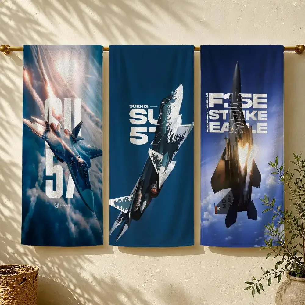 Vehicle F-Fighter Jet Towel Towel beach towel, quick drying absorbent bath towel for Swim,Gym,Camping,Outdoor hot