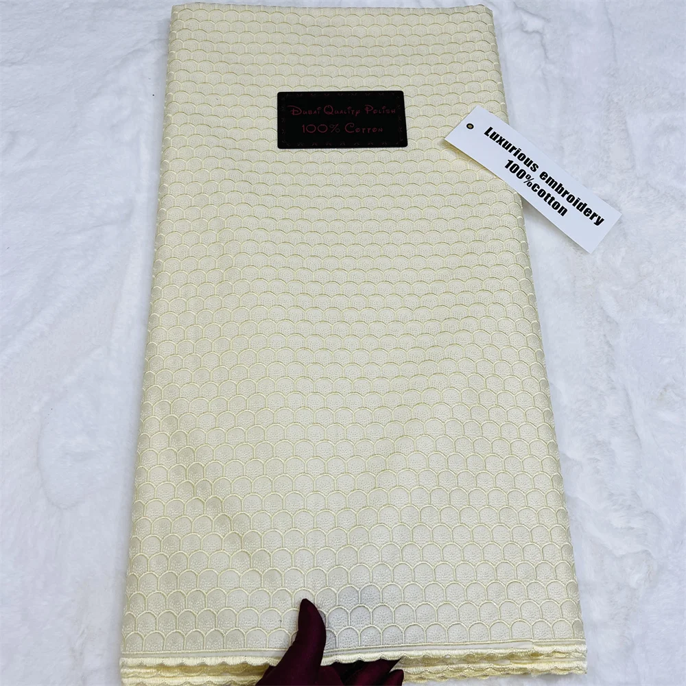 Swiss Voile Lace 2024 High Quality Polish Fabric African 100% Cotton Luxurious Embroidery 5 Yards