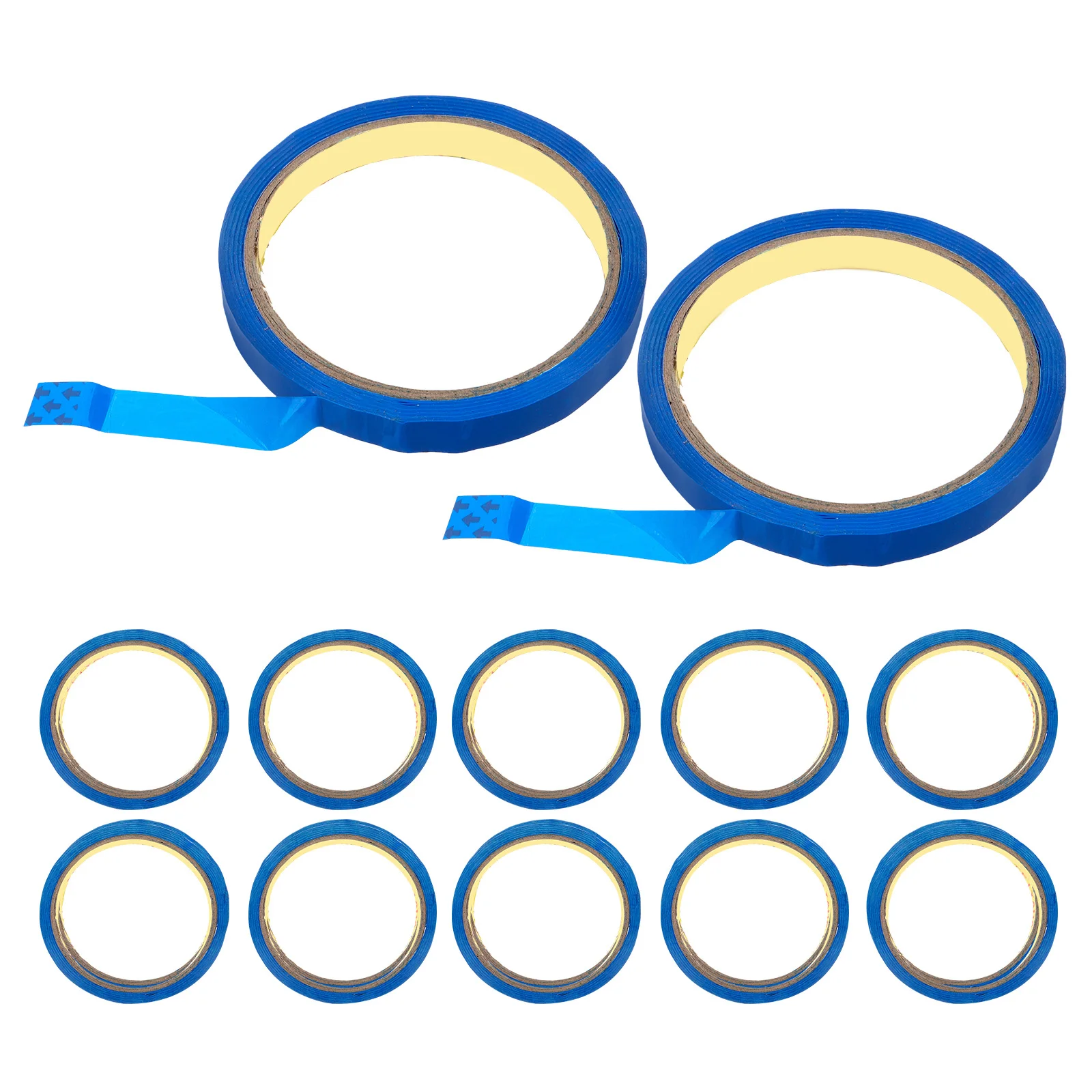 

12 Rolls 1.2cmx30m Bopp Bag Sealing Tapes Supermarket Fruit Store Produce Bags Roll Wear Resistant Protective Tying Tape
