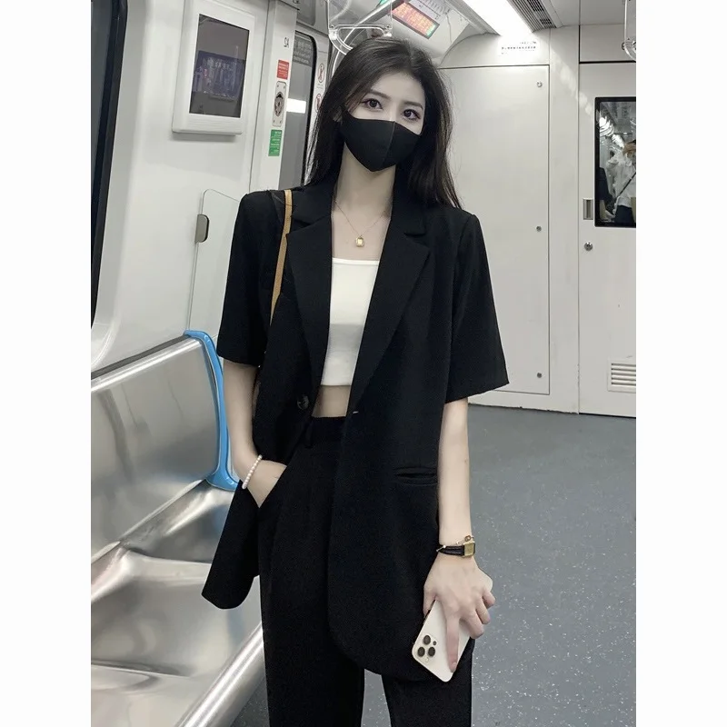 معطف نسائي من Blazer Mujer، نزهات رائعة، وافل بدون أزرار، مطرز، مناسب لمنتصف الحياة، ومزاج رشيق مشترك