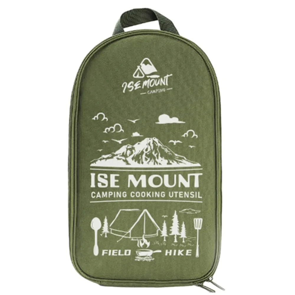 NONE 2024 Picknick-Utensilien-Set, Aufbewahrungstasche, Wandern, Camping, Grillen, Geschirr, Organizer, Reisen, großes Fassungsvermögen, Kochgeschirr-Tragetasche 3
