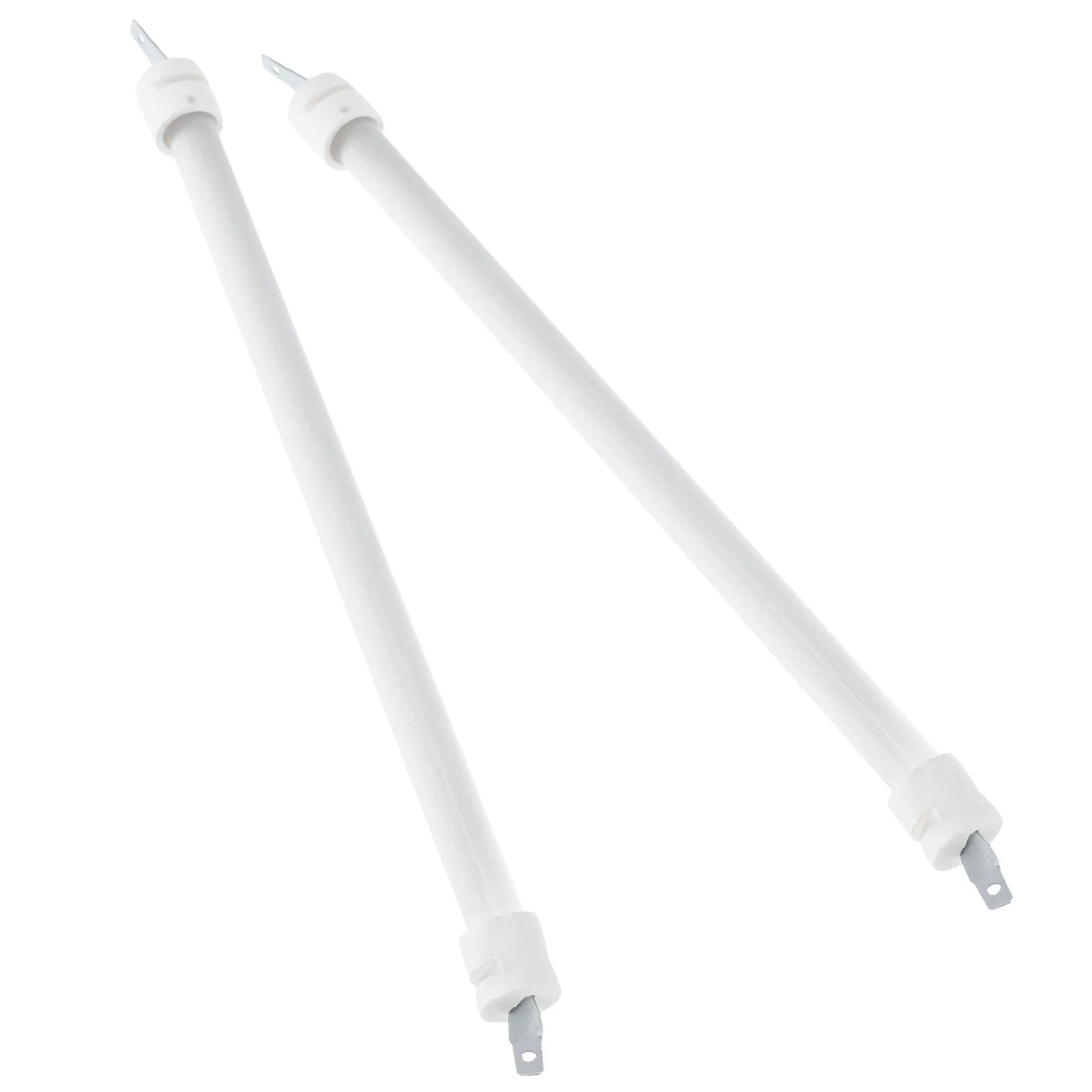 

2 Pcs Heater Heating Pipe Electric Tube Replacement Heated Stove Wire White
