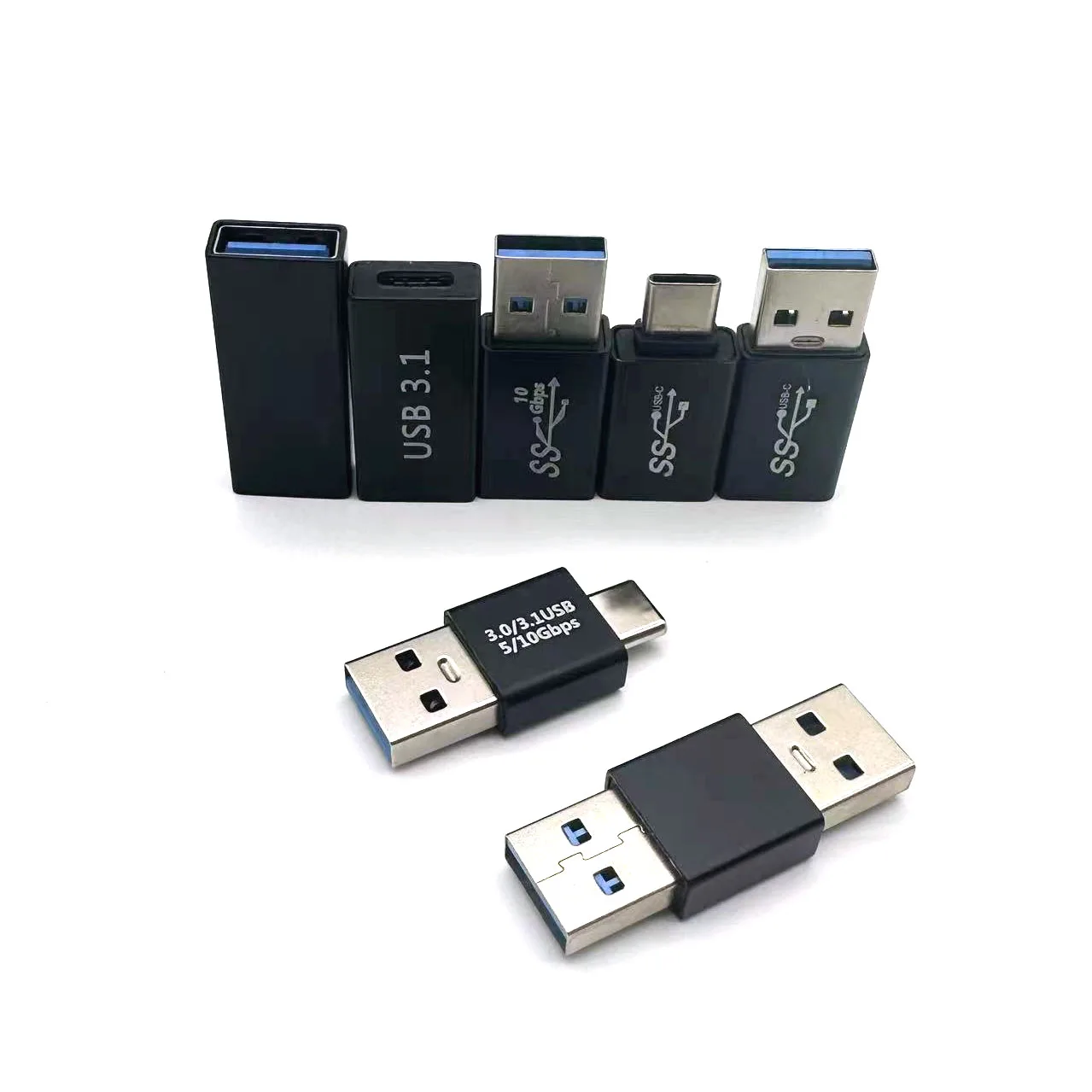 USB 3.1タイプCアダプターコンバーター,USB C充電アダプター,データ同期拡張機能,メスからオス,PC,ラップトップ,タブレット用のタイプCコネクター