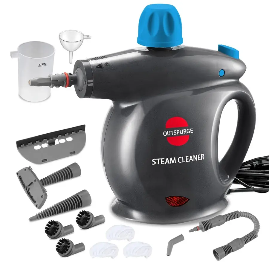 

Steam Cleaner, Pressurized MultiSurface Steam Shot with 13 Accessories, Safety Lock, Steamer for Cleaning Floor, Upholstery, Gro