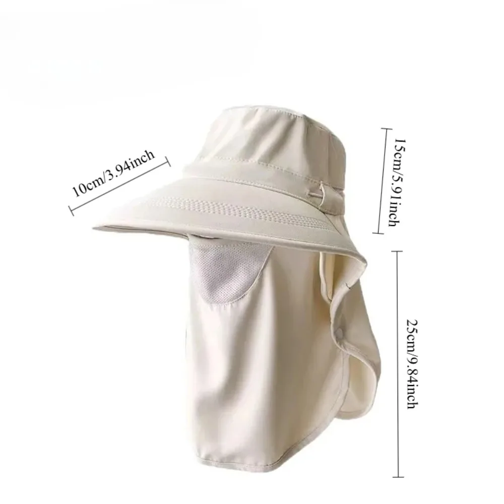 Breathable And UV Resistant Sun Hat With Face Mask And Neck Protector Suitable For Outdoor Fishing And Hiking Wide Brimmed Hat