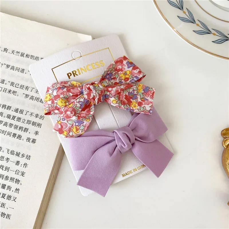 2Pcs/set Beautiful Satin/Mesh Bow Hairpins for Pet Dogs Cute Girl Teddy Poodle Puppy Hair Fabric Decor Clip Grooming Accessories