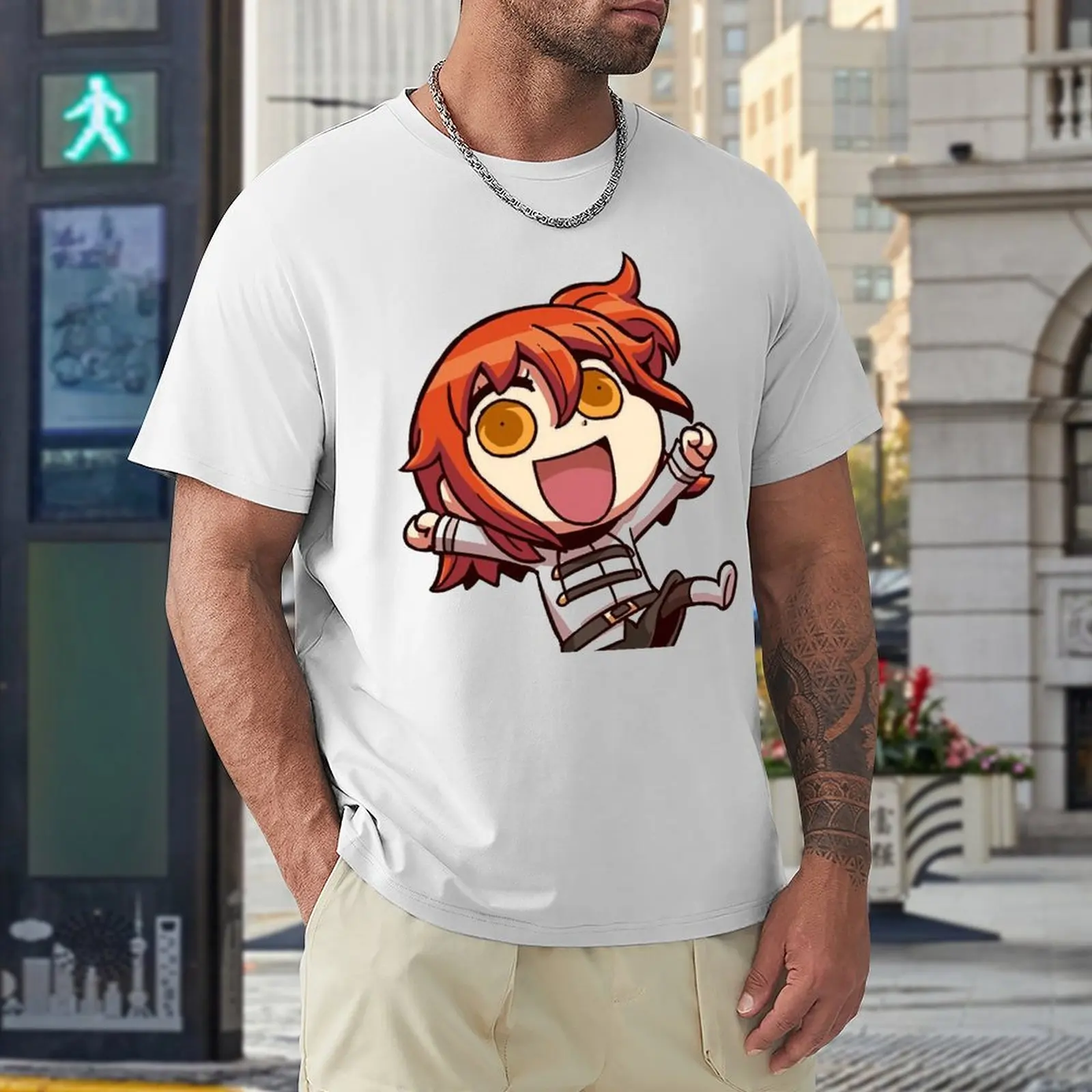 Camiseta Harajuku Gudako Is Happy para la venta, Top deportivo, camiseta creativa, Geek divertida, competición de actividad, talla europea