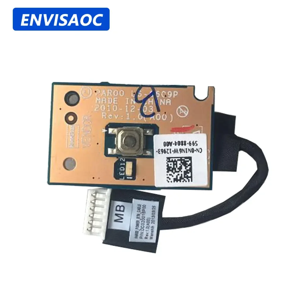 Para dell alienware m17x r3 r4 computador portátil placa de botão energia com cabo interruptor reparação acessórios par00 LS-6609P 07xd6n 0n1n6w