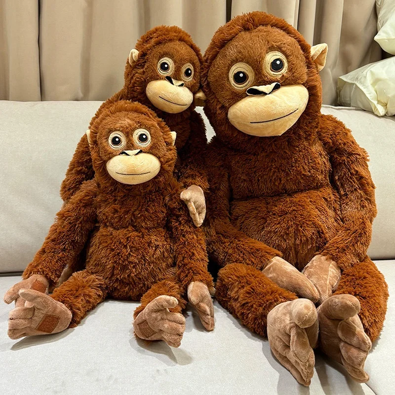 

Cuddly Cute Orangutan Plush Toy Long Arm Gorilla Stuffed Doll Different Sizes Bag Curtain Hanging Toy Kids Soft Animal Playmate