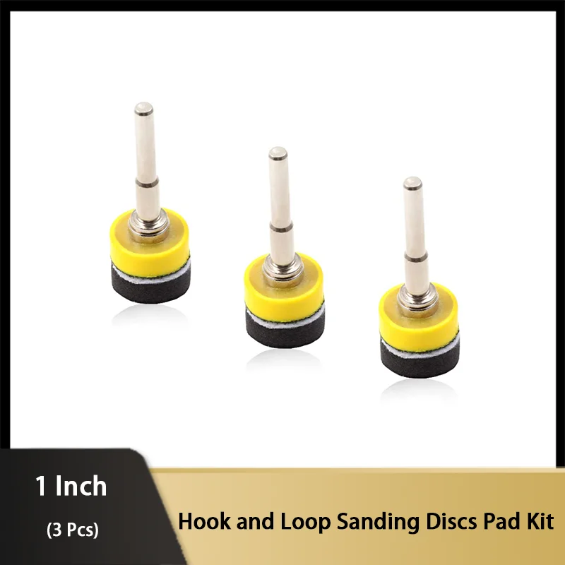 1 Inch Hook and Loop Sanding Discs Pad Kit with 1/4 Inch Shank Drill Attachment Backing Pads Suitable for Most Kinds Rotary Tool