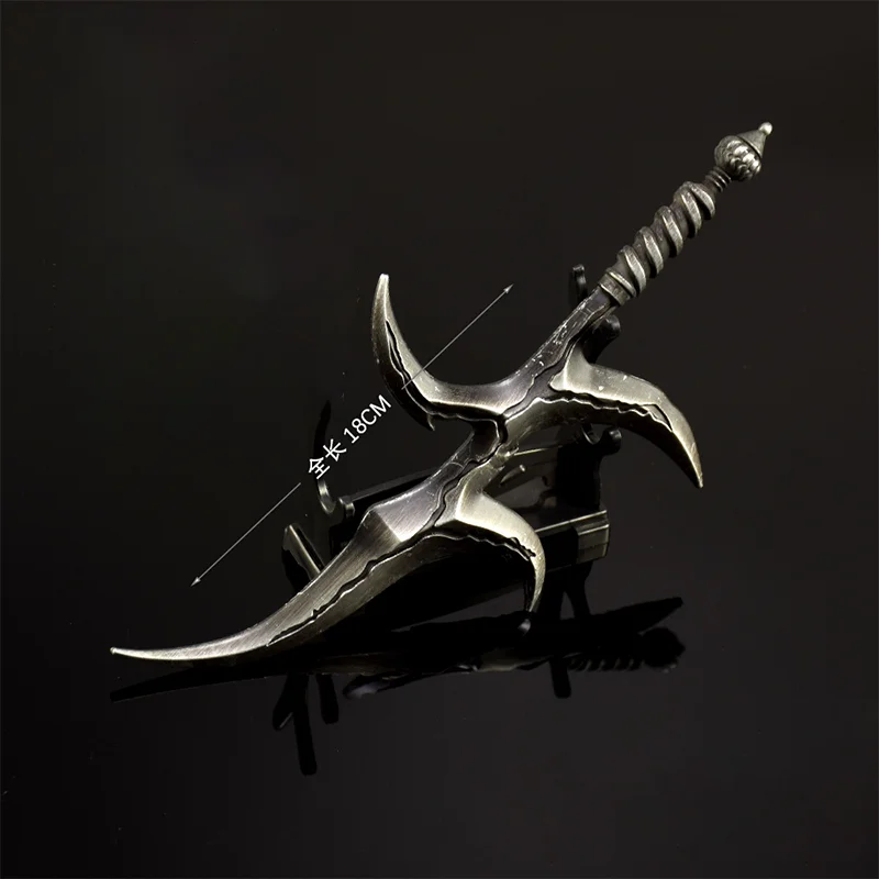 18cm Black Knife Greatsword All Metal Weapon Model Sword Toy Knife Cosplay Props Action Figure Collections Boys Gifts