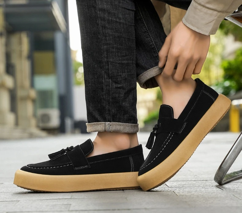 Neue Herbst-Herrenschuhe im Britischen Stil Modische Loafer Lässige Herrenschuhe – Detail 10