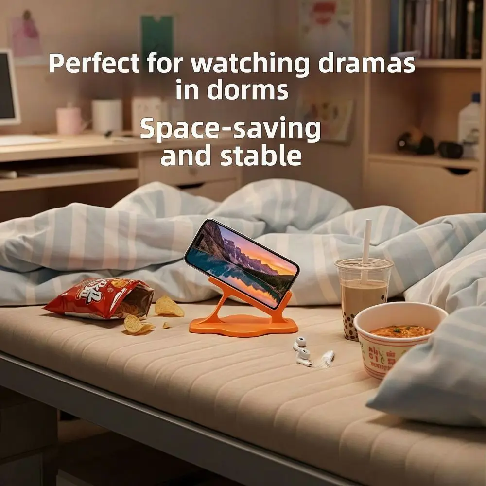 3D Printing Side-lying Phone Holder Plastic No Arm Pressure Lazy Phone Stand Portable Sturdy Horizontal Phone Holder Bed Sofa view 3