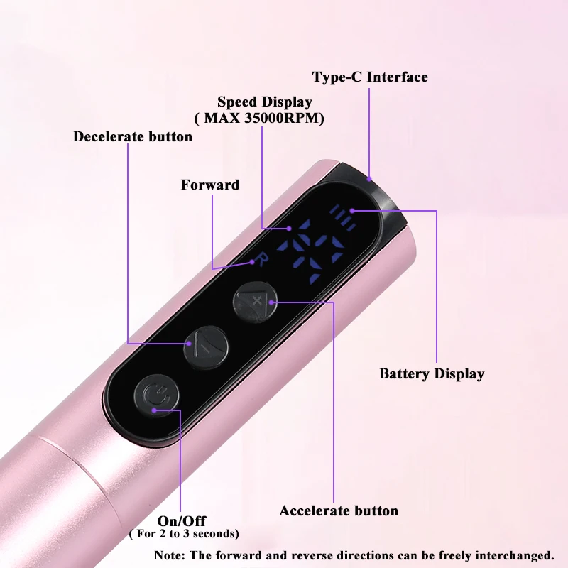 Nouveau 35000 tr/min perceuse à ongles Rechargeable sans fil perceuse à ongles stylo USB Interface lime à ongles Portable manucure perceuse Salon outil