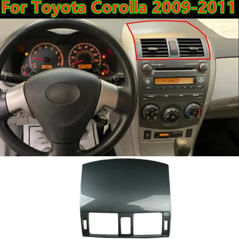 

Для Toyota Corolla 2009-2011 углеродное волокно стиль центральной консоли вентиляционное отверстие